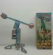 Vintage Twirly Whirly Rocket Ride Battery Op. Tin Lithograph Toy Twirley Whirley