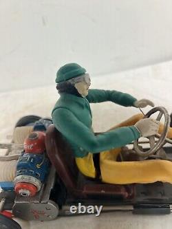 Vintage T. N. Nomura Race A Kart Japanese Tinplate battery operated Go Kart Toy