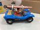 Vintage T. P. S. Toplay Vw Tin Toy Dune Buggy Withsurf Board & Box Japan