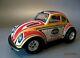 Vintage Taiyo 70's Volkswagen Beetle Empi Love Bug Tin Toy Car Batterie Operated