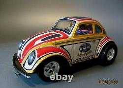 Vintage Taiyo 70's Volkswagen Beetle EMPI Love Bug tin toy car Batterie Operated