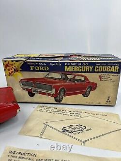 Vintage -Taiyo Bump N go-Battery Operated Mercury Cougar XR-7 Car, WithLights Rare