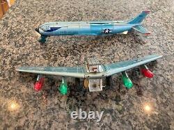 Vintage Tin 1950's Usaf B-47 Strato-jet By T. N 100% Original & Working Cvideo
