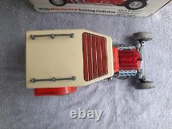 Vintage Tin Battery Operated Alps Hot Rod Limousine 1960s Japan Rare