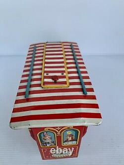 Vintage Tin Battery Operated Big Ring Circus Vhtf Works Great! Mfg Japan Read