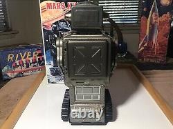 Vintage Tin S-H Co. Battery Operated Mars King Robot 1960s Japan