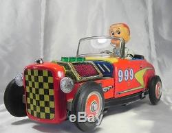 Vintage Tin Toy Car NOMURA Lightening HOT ROD Made in Japan Battery Operated 772