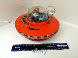 Vintage Tin Toy KO Made in Japan Battery Operated Flying Saucer. Working. Rare