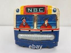 Vintage Tin Yonezawa NBC Television News Van RCA Victor Color Bus PARTS Japan