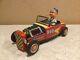 Vintage Trade Mark Toys Lg 10 Battery Operated Tin Litho Hot Rod Car Withdriver