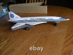 Vintage mid 1960's Daiya Pan Am Boeing 2707 SST Concorde Battery Operated Plane