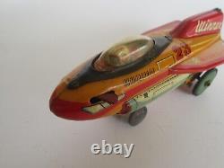 Vtg 1950's Tin Lithograph Winner 23 Japan Battery Operated Rocket Toy (Works)
