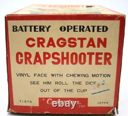 Vtg 1950s Cragstan Crapshooter with Dice Original Box Japanese Battery Op #71575