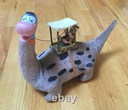 Vtg 1962 Marx Fred Flintstone Dino Dinosaur ANIMATED Toy Rare Battery Operated