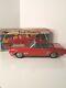 Vtg 60s Yonezawa Red Ford Mustang Rcar Battery Operated Tin Toy Japan Rare