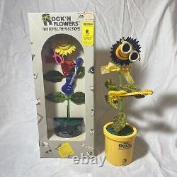 Vtg 80s Rock'n Flowers Animated Bop Music Dancing Flower 1988 Takara WORKING