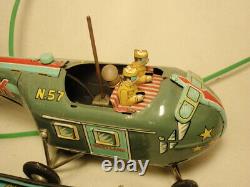 Vtg Alps Japan Battery Operated Remote Control Tin Toy Helicopter INCOMPLETE