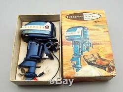 Vtg Evinrude Battery Operated K&O Toys Outboard Motor Electric Starling + Box