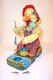 Working 1950's Battery Operated Hoopy The Fishing Duck Tin Litho Plush Toy Alps