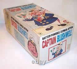 WORKING 1960's BATTERY OPERATED CAPTAIN BLUSHWELL TIN BAR TOY BARTENDER'S PAL