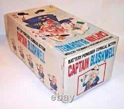 WORKING 1960's BATTERY OPERATED CAPTAIN BLUSHWELL TIN BAR TOY BARTENDER'S PAL