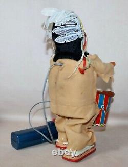 War Path Indian Alps Battery Operated Vintage 1950's IOB WORKS SEE VIDEO