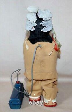 War Path Indian Alps Battery Operated Vintage 1950's IOB WORKS SEE VIDEO