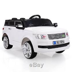 White 12V Kids Ride On Car WithMP3 Electric Battery Power Remote Control RC White