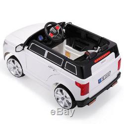 White 12V Kids Ride On Car WithMP3 Electric Battery Power Remote Control RC White