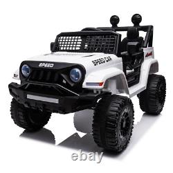 White 4Wheel Kids Ride on Toy 12V Battery Children Electric Car withRemote Control