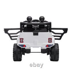 White 4Wheel Kids Ride on Toy 12V Battery Children Electric Car withRemote Control
