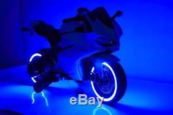 White Ducati 12V Electric Kids Ride on Motorcycle 2 Speed with Training Wheels
