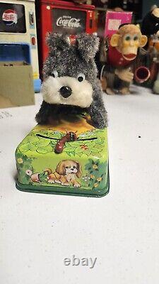 Working Tinplate Battery-Operated Playful Puppy Modern Toys Japan