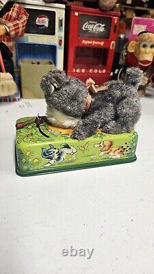 Working Tinplate Battery-Operated Playful Puppy Modern Toys Japan