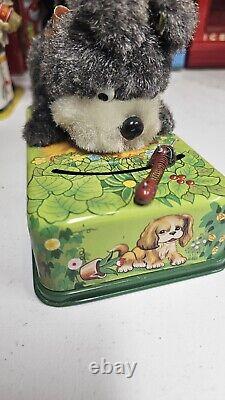 Working Tinplate Battery-Operated Playful Puppy Modern Toys Japan