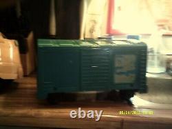 YR=1960s remco mighty casey electric ride on train box car 9tl=14 long=6 wd