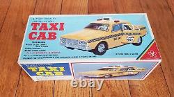 Yonezawa Battery Operated Mystery Action Taxi Cab Tin Toy Car Japan #13028