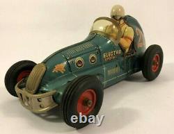 Yonezawa Japan Vintage Tin Toy Electro Special Race Car 1950s Rare Color Blue