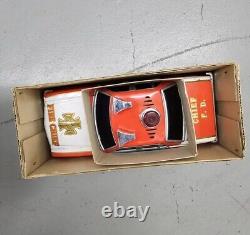 Yonezawa Vintage Talking Fire Chief Car With Original Box Complete Working Cond